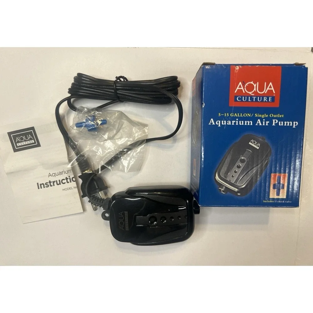 Aqua Culture 5 to 15 Gallon Single Outlet Aquarium Air Pump